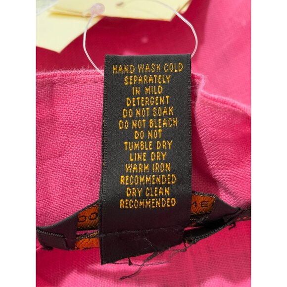 British India Classics Women's Top Irish Linen Wrap Asymmetrical Hem - Picture 8 of 8